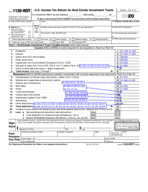 About Form 1120-REIT, U.S. Income Tax Return for Real Estate Investment ...