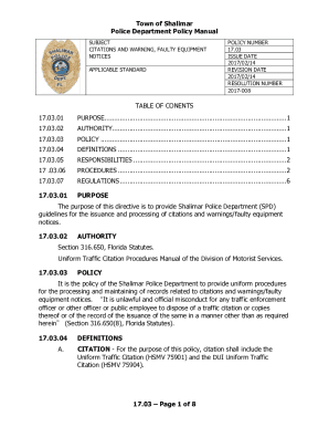 Fillable Online Police Department - Shalimar, Florida Fax Email Print ...