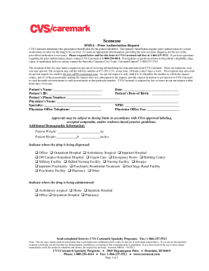 Fillable Online Fillable Online HMSA Prior Authorization Request CVS ...