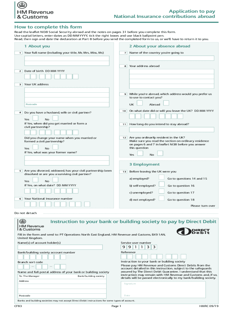 cf83 form Preview on Page 1