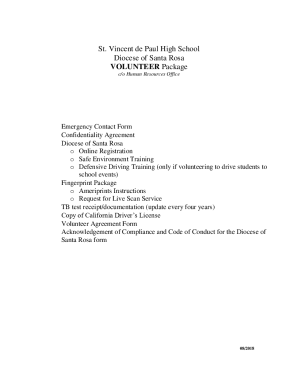 Fillable Online Volunteer OpportunitiesSt. Vincent de PaulVolunteer