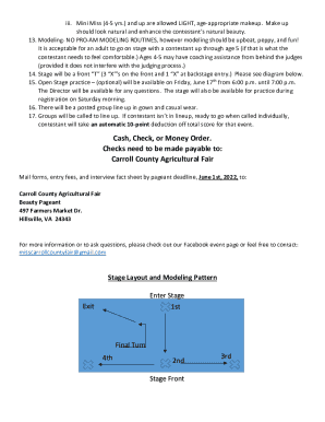 Miss Carroll County Fair Pageant Registration Form
