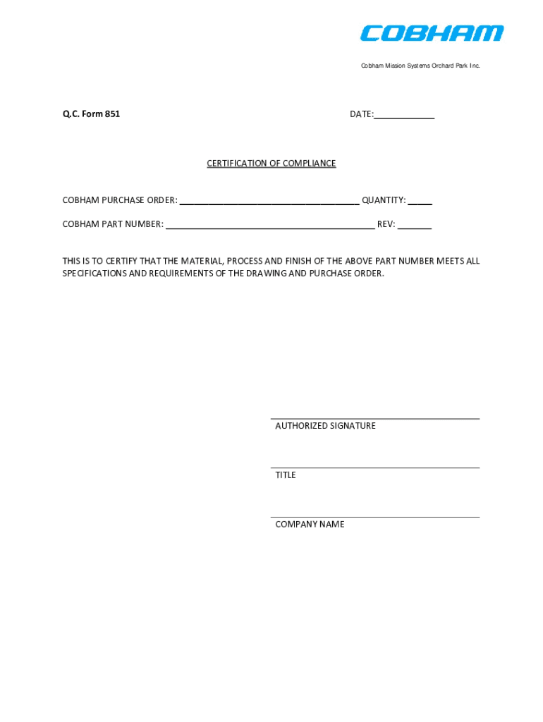 Fillable Online Cobham Mission Systems, Oxygen Systems, Orchard