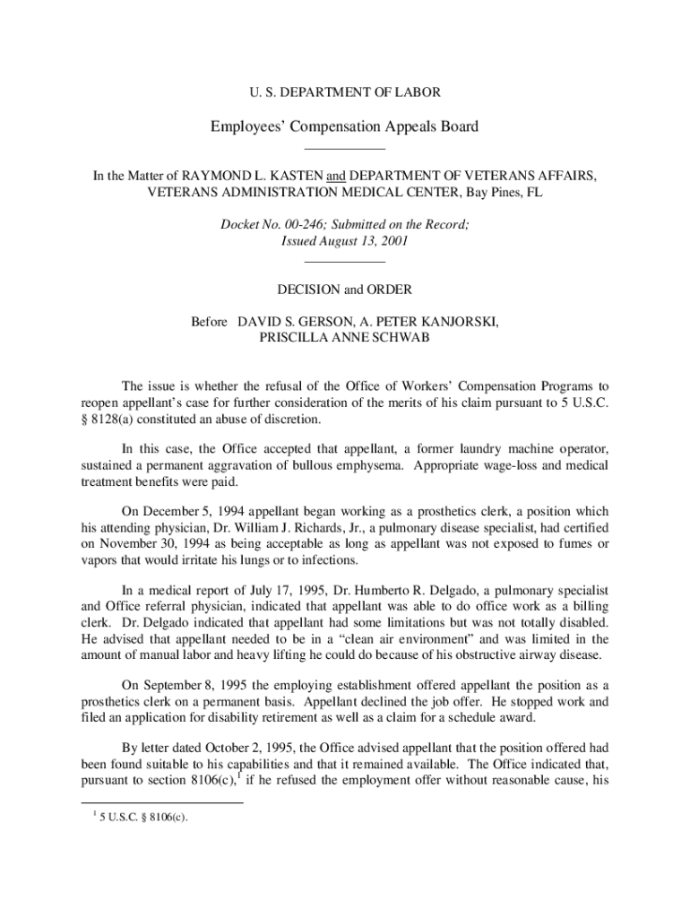 Fillable Online Employees' Compensation Appeals BoardEFILE.DOL