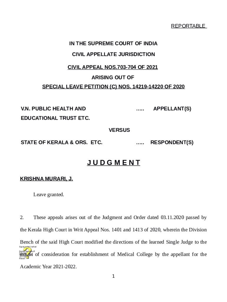 Fillable Online Case Status SUPREME COURT OF INDIA Fax Email Print pdfFiller