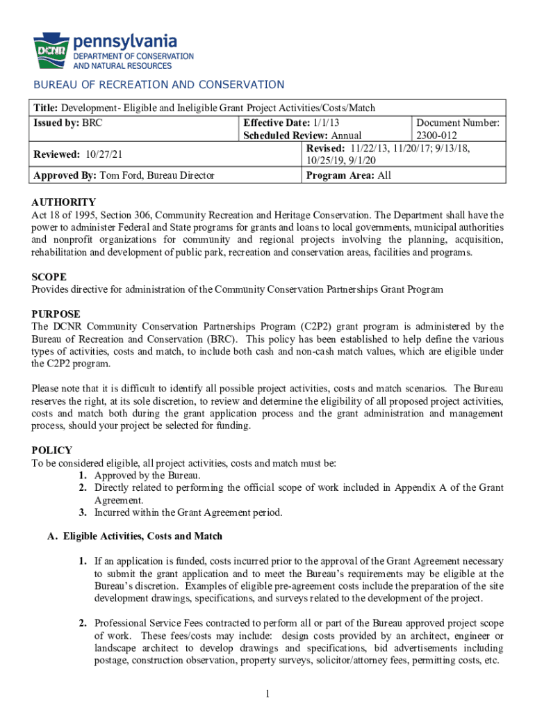 Fillable Online Community Parks and Recreation GrantsRecreation and