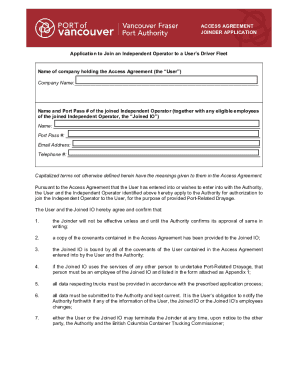 trucklicensing.force.comservletservletFORM 3 SCHEDULE D LONG HAUL ACCESS AGREEMENT JOINDER ...