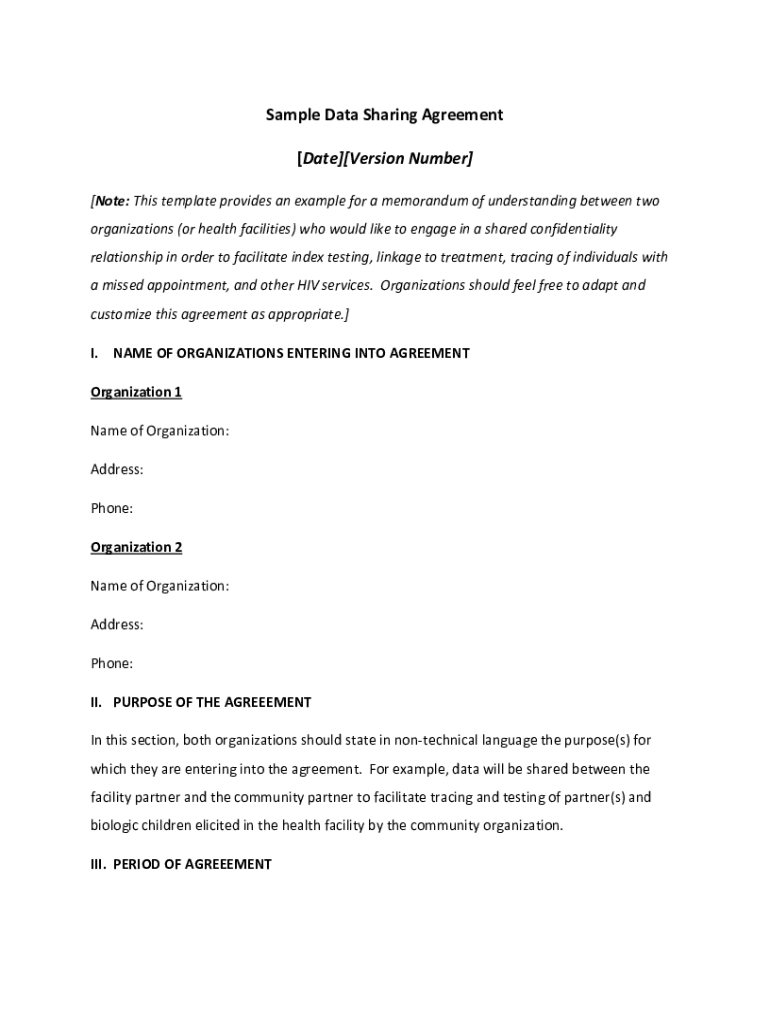 Fillable Online Data sharing agreement (mutual) DocularData sharing