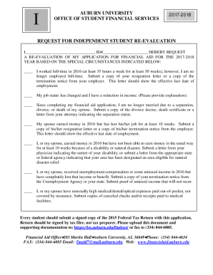 I OFFICE OF STUDENT FINANCIAL SERVICES AUBURN ... - Auburn University