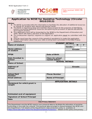 Application to NCSE for Access to ResourcesNCSE-Application-Form-3-Application-for-AssistiveNCSE-Application-Form-3-Application-for-Assistivegov.ie - Assistive Technology Grant