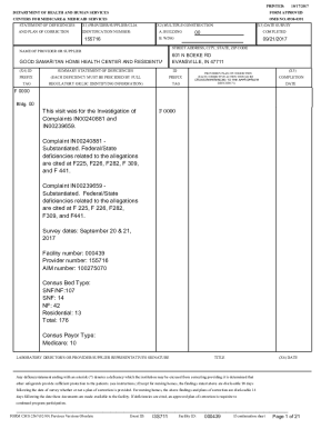 This visit was for the Investigation of Complaints IN00240881 and ...