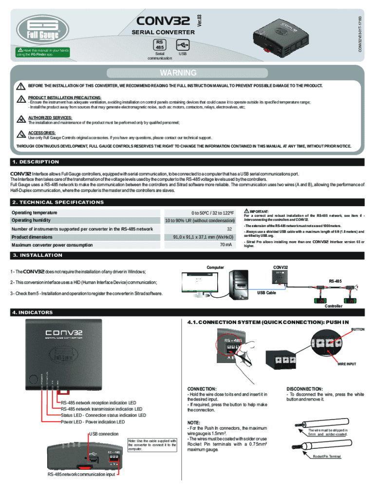 Fillable Online USB to RS485 ConverterUSB to RS422 Adapter U.S