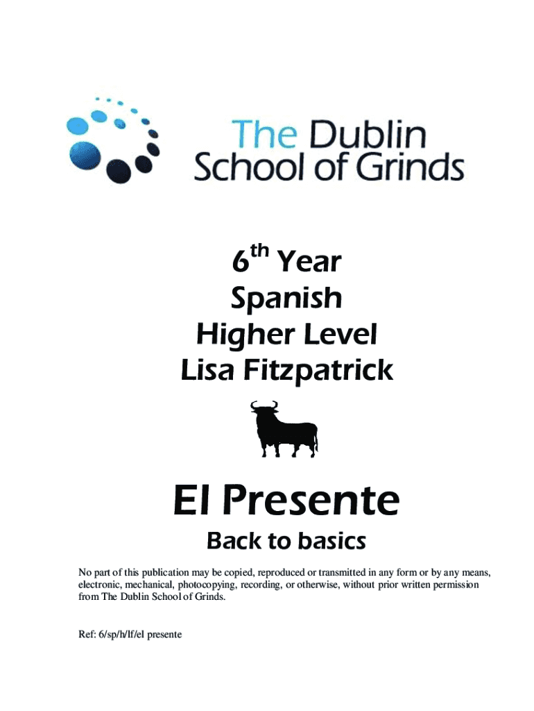 Fillable Online dublinacademy.ie spanishweeklygrind6thyearLeaving