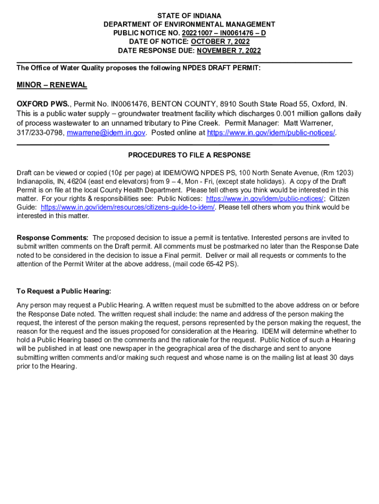 Fillable Online Oxford PWS Template Fax Email Print pdfFiller