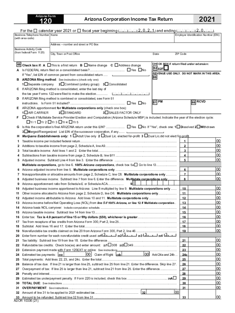 Corporate Income Tax HighlightsArizona Department of Revenue - AZDOR Preview on Page 1