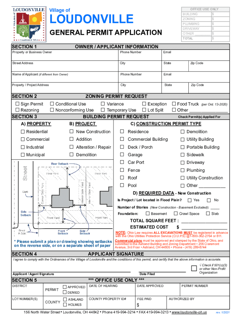 Loudonville General Permit Application rev. 1 Preview on Page 1