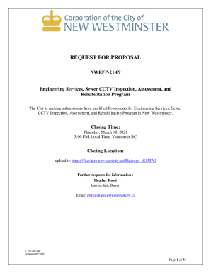 Fillable Online Engineering Services, Sewer CCTV Inspection, Assessment ...