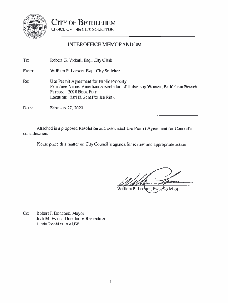 Fillable Online devarchive.bethlehempa.govcitycouncilmeetingsFrom