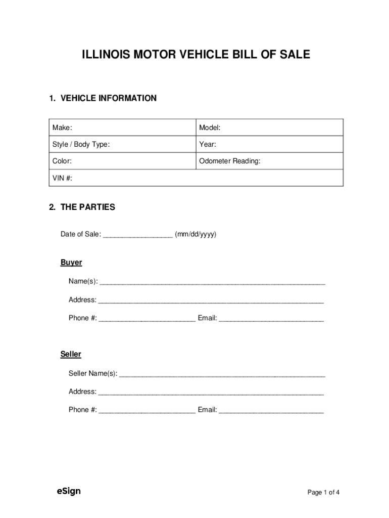 Fillable online free montana vehicle bill of sale form download