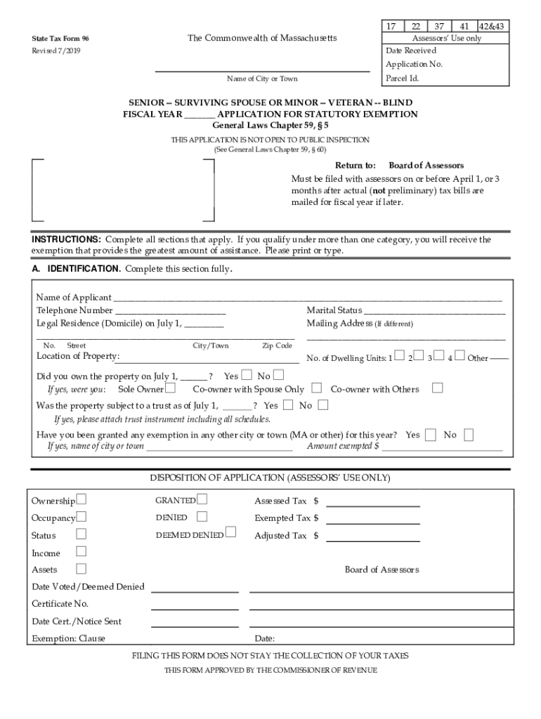 lowellma.gov196572023-Clause-17-ApplicationSTATE TAX FORM 96-6 THE COMMONWEALTH OF MASSACHUSETTS ... Preview on Page 1