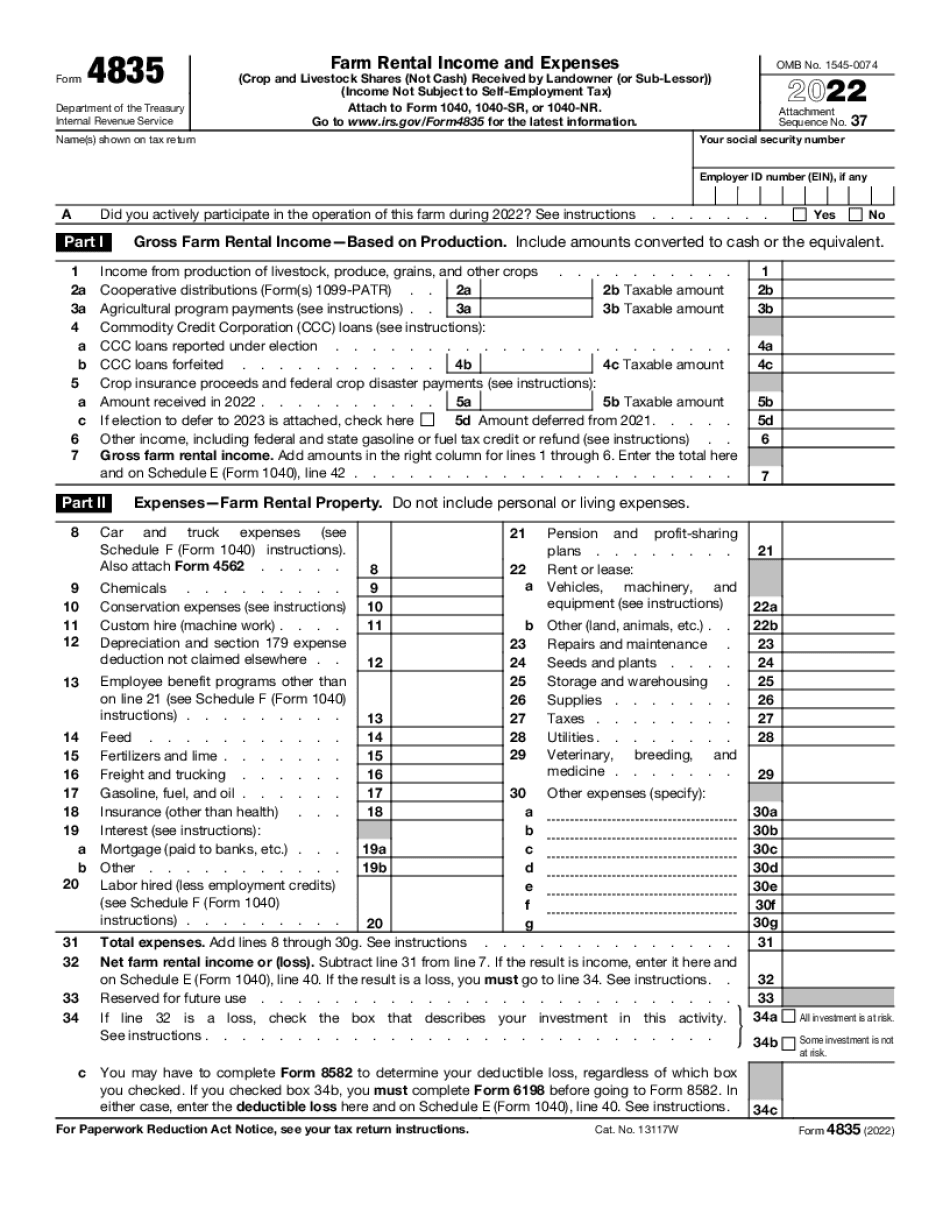 Form 4835 Instructions