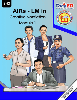 SHS SLM-CNF MELC1 creative non fiction - Creative Nonfiction Module 1 ...