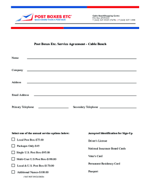 postboxesetc.com11CableBeachforms2022Post Boxes Etc. Service Agreement - Cable Beach