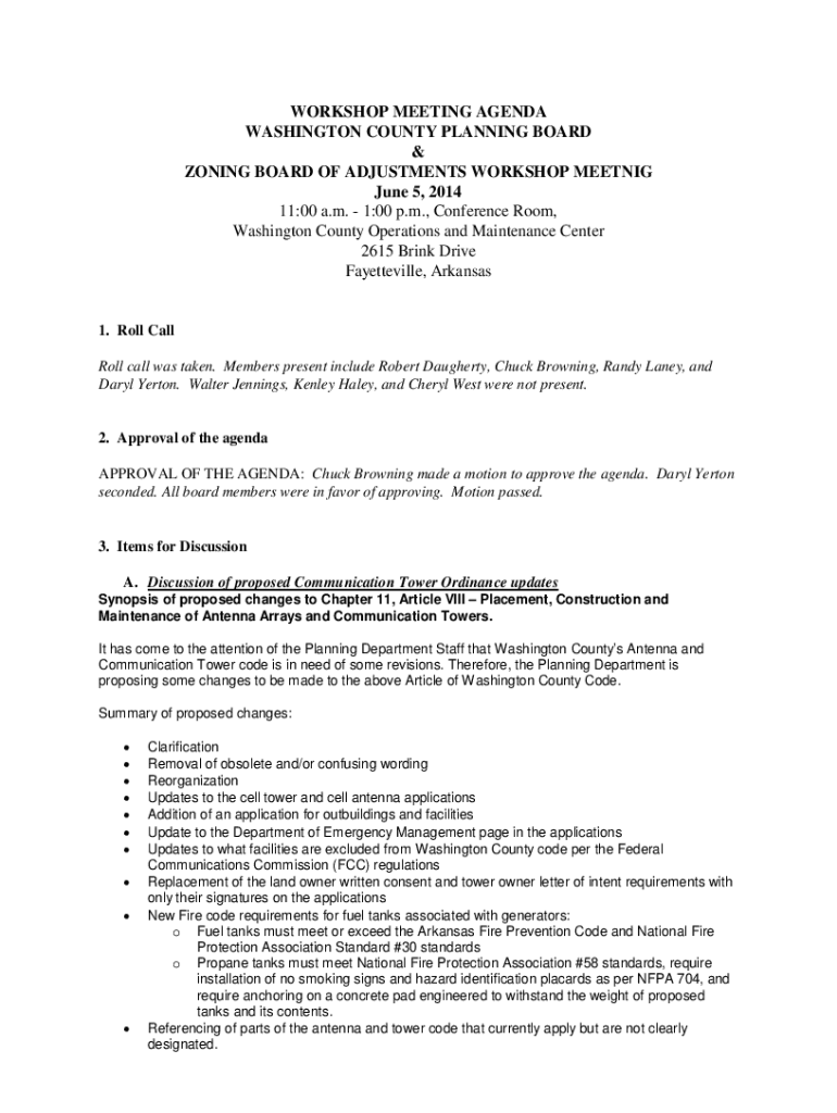 Fillable Online County Planning Department Washington County