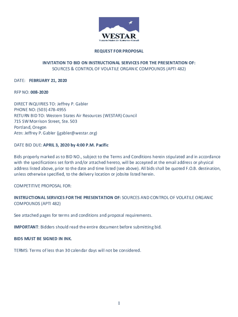 Fillable Online The Differences Between Invitation to Bid and Request