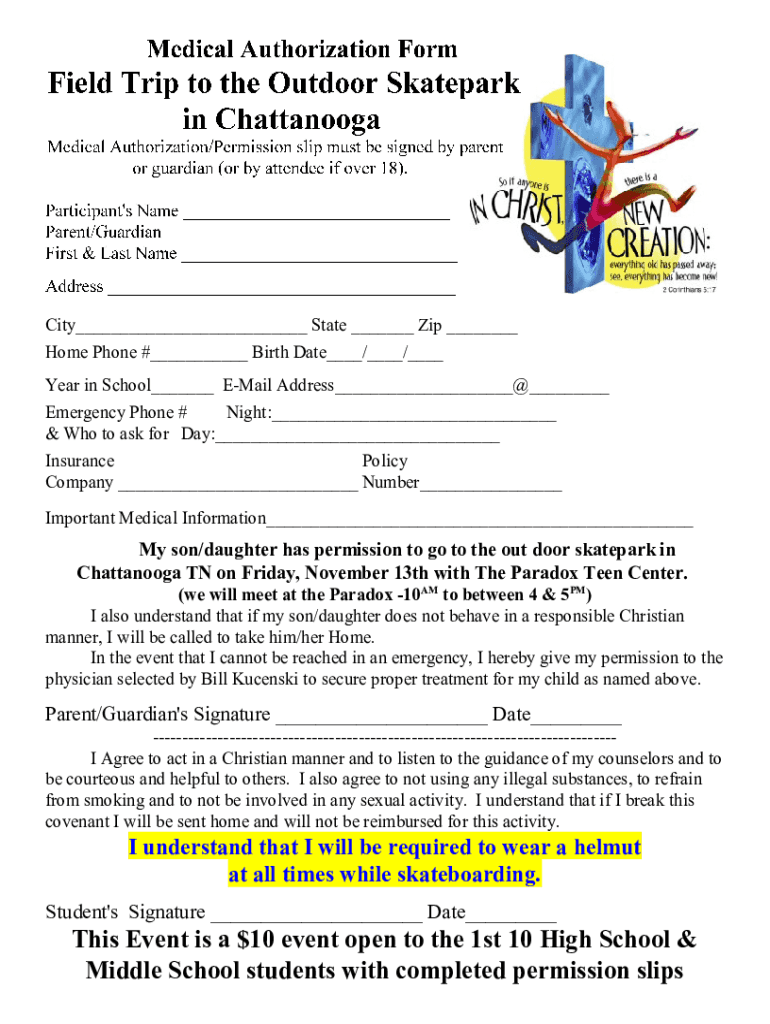 Fillable Online Word Pro - Field Trips permission Slips.lwp Fax Email ...