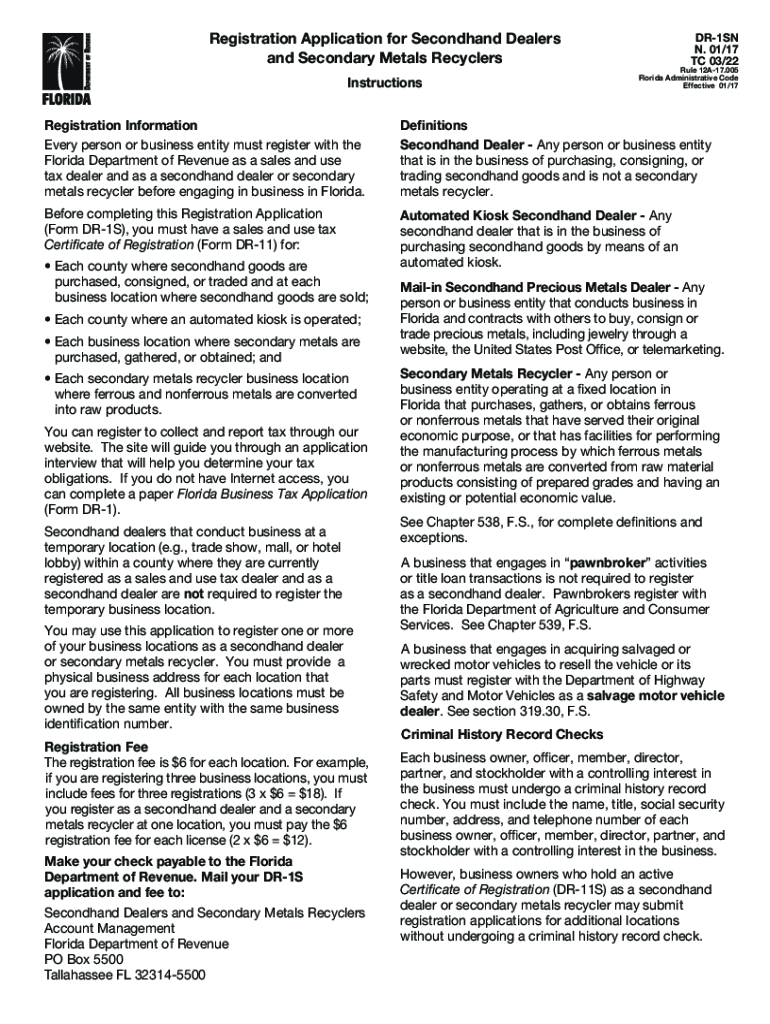 second hand dealer license Preview on Page 1