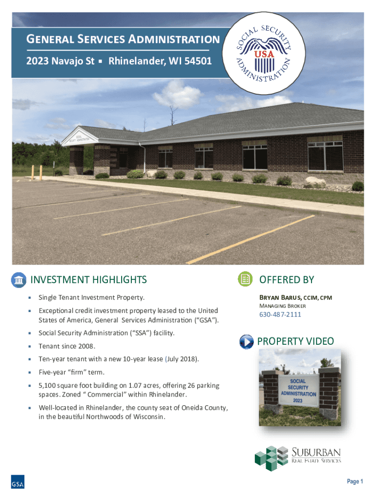 Fillable Online 2023 Navajo Street Rhinelander, WI commercial lease comps and tenants. Fax Email