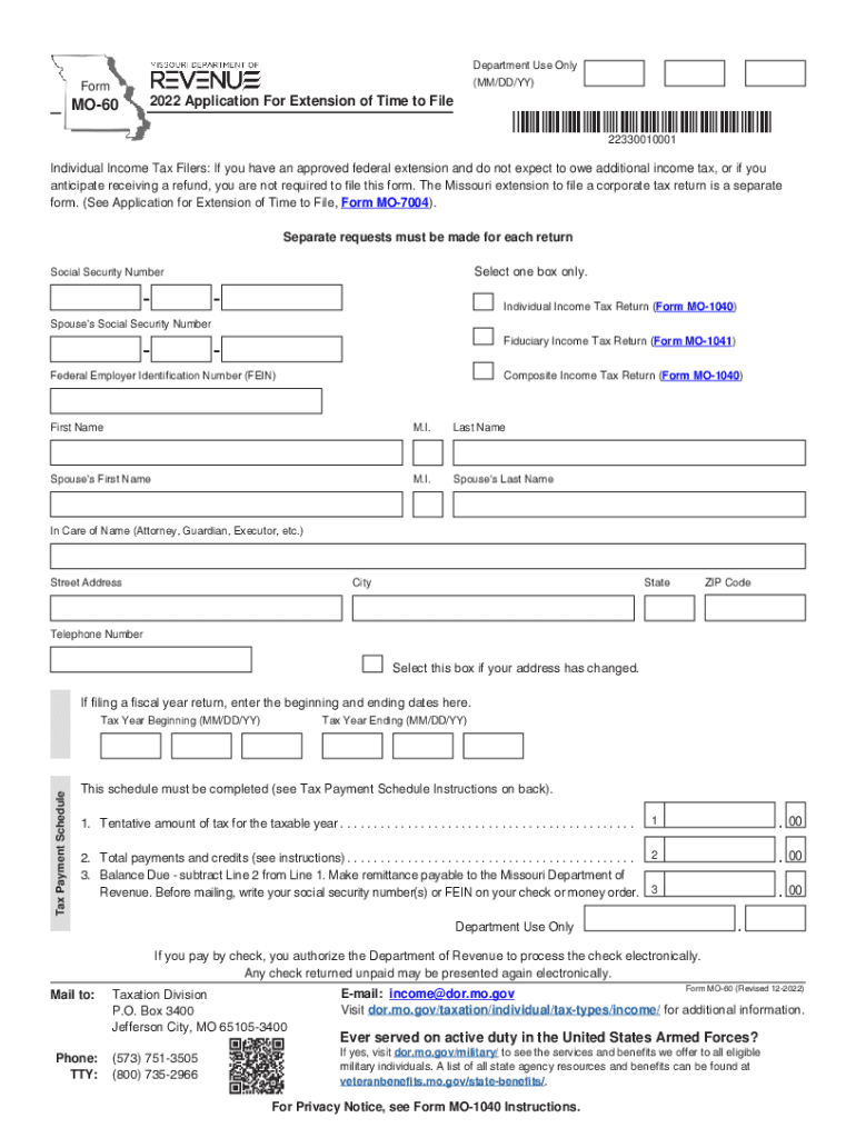 22330010001 - Missouri Department of Revenue - MO.gov Preview on Page 1