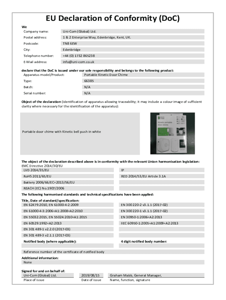 Fillable Online certification-experts.comthe-eu-declaration-ofThe EU ...