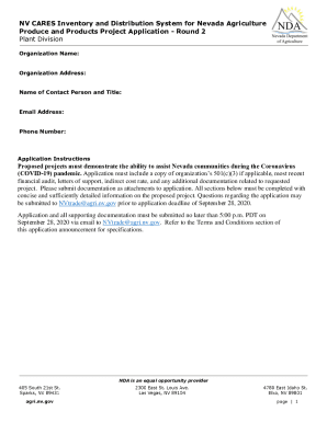 REQUEST FOR APPLICATION - Nevada