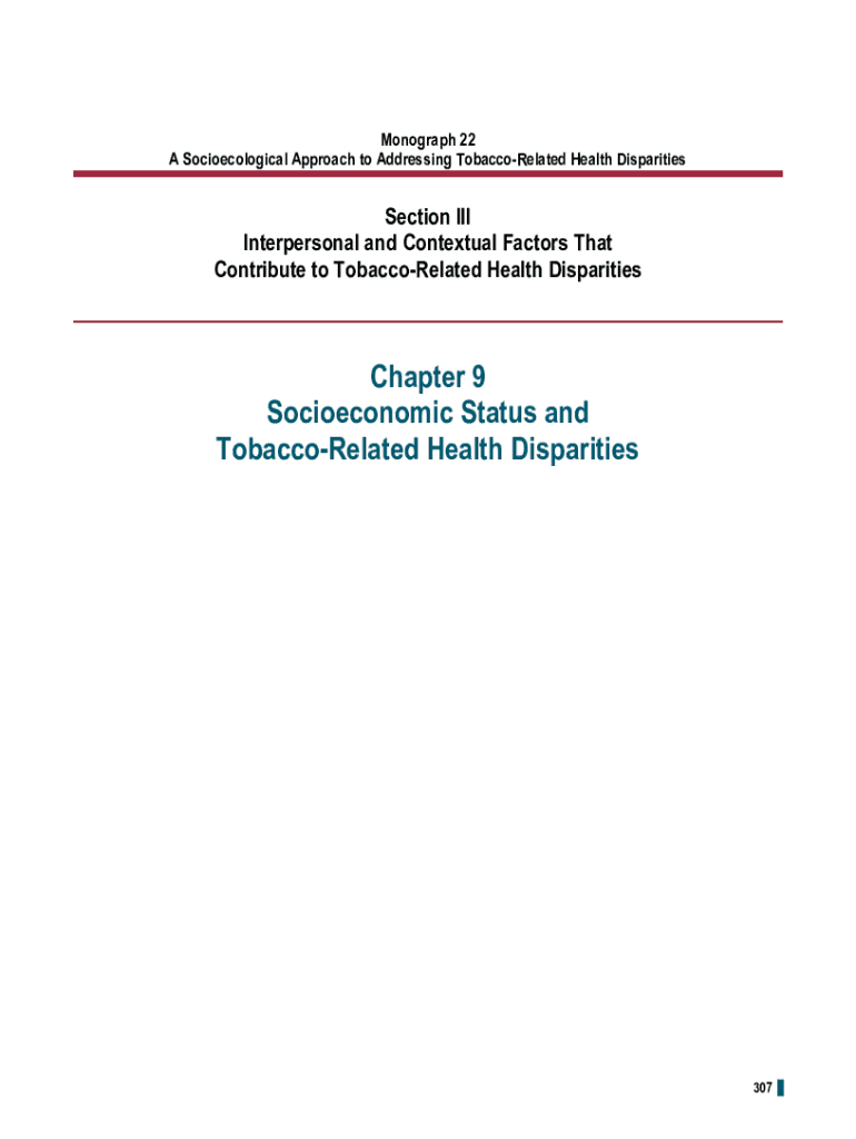 Fillable Online cancercontrol cancer Monograph 22. A Socioecological