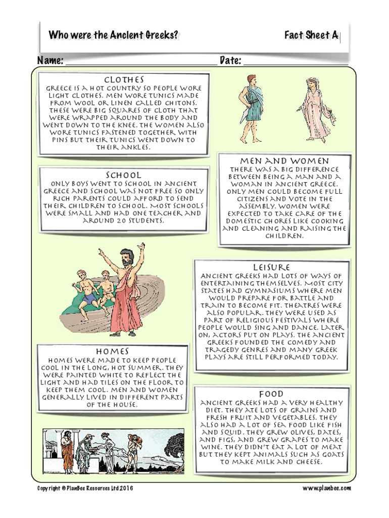 Fillable Online Greece Facts