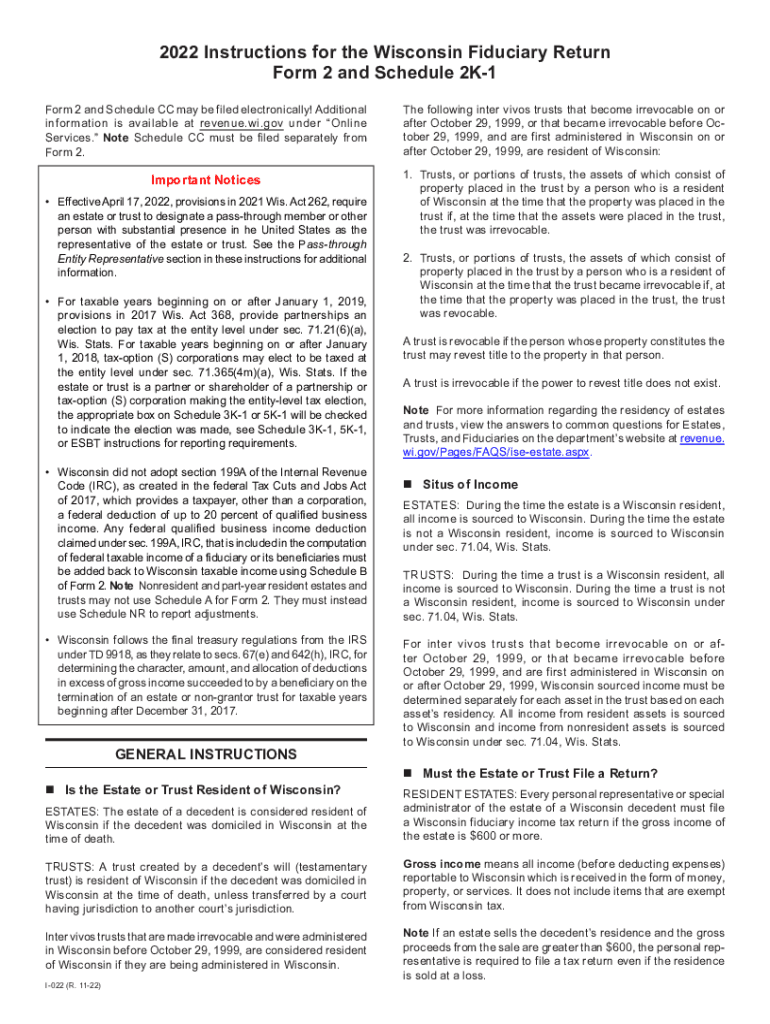 Wisconsin Form 2