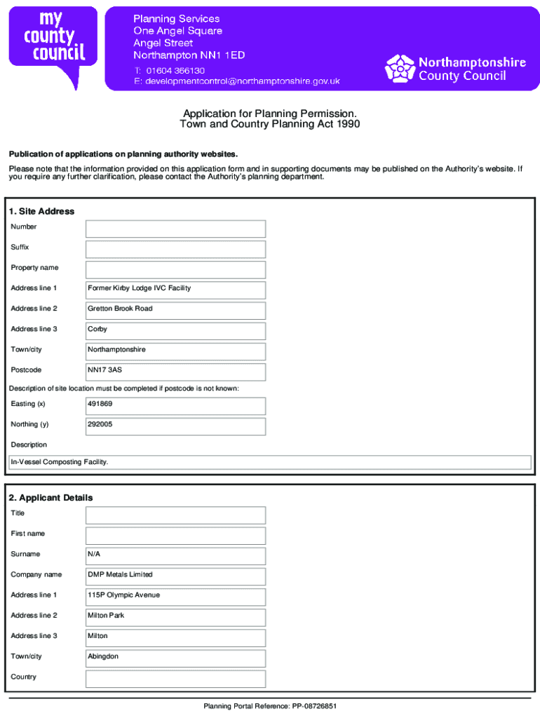 Fillable Online Minerals and waste decisions Northampton Planning