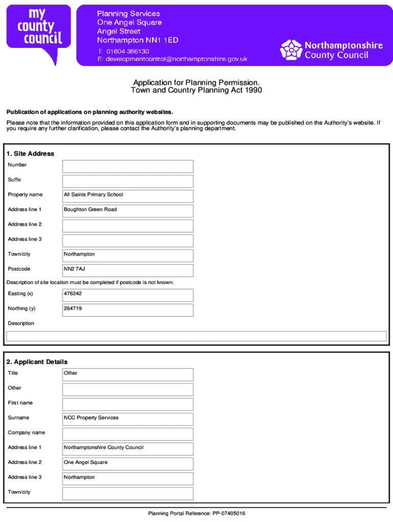 Fillable Online Planning Portal Reference PP07405016 Fax Email Print