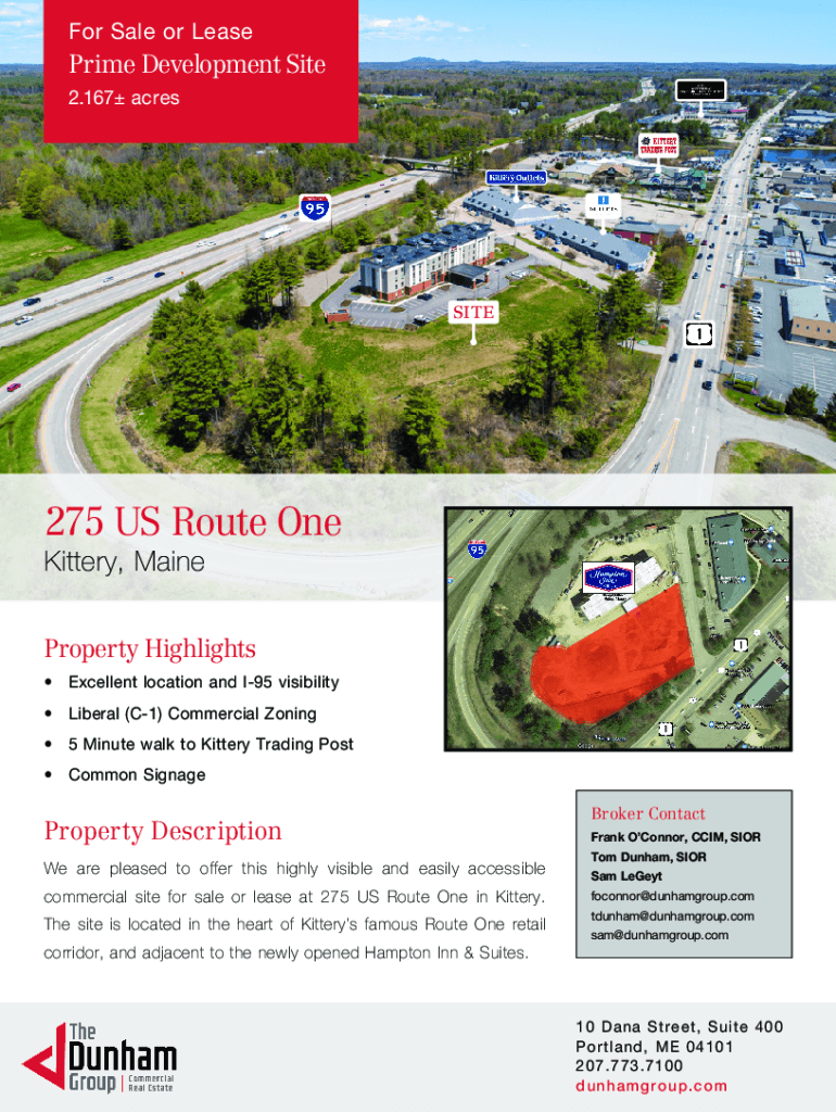 Fillable Online 275 US Route One, Kittery, ME 03904 Retail Property