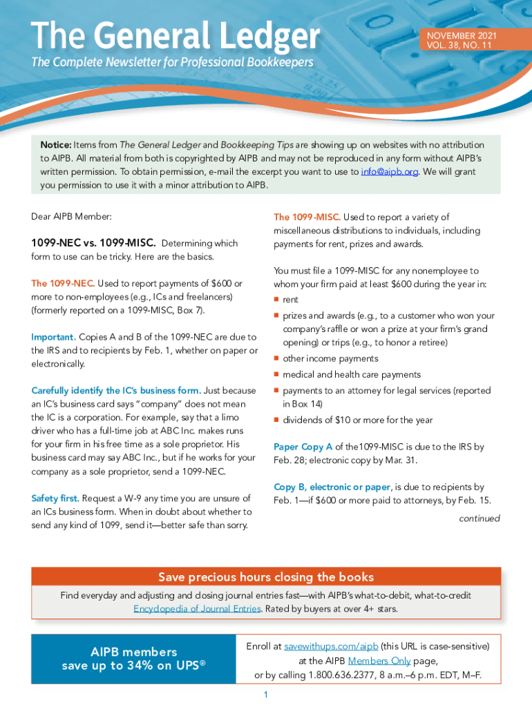 Fillable Online Your membersonly General Ledger newsletter American