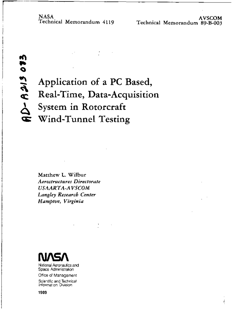 Fillable Online Technical Memorandum 4119 Fax Email Print - pdfFiller