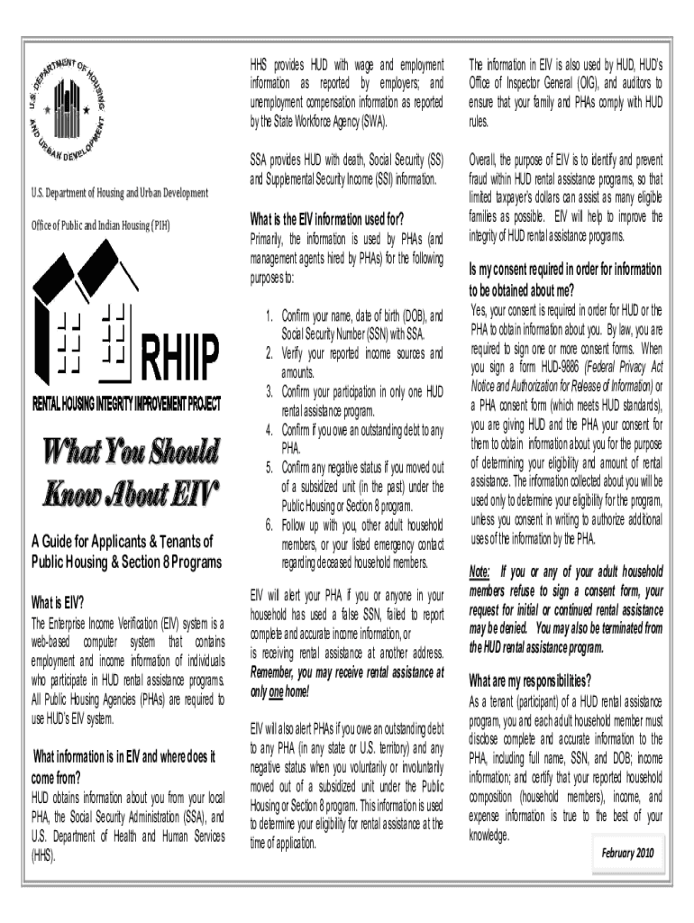 Fillable Online What You Should Know About EIV - bristolhousingri.org ...