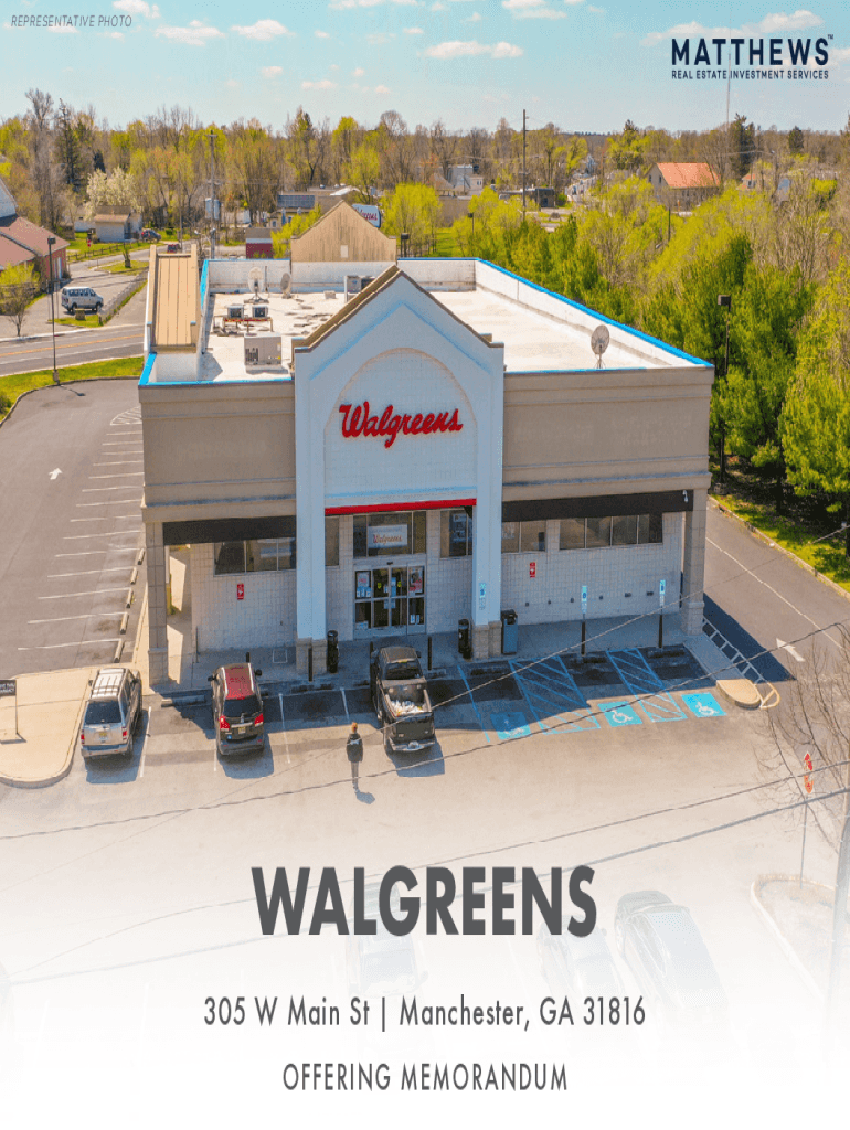 Fillable Online Walgreens 305 W Main StManchester, GA 31816
