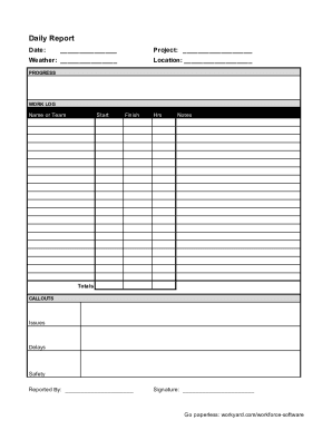 Fillable Online Construction Daily Reports Templates Fillable Online Construction Daily Reports Templates