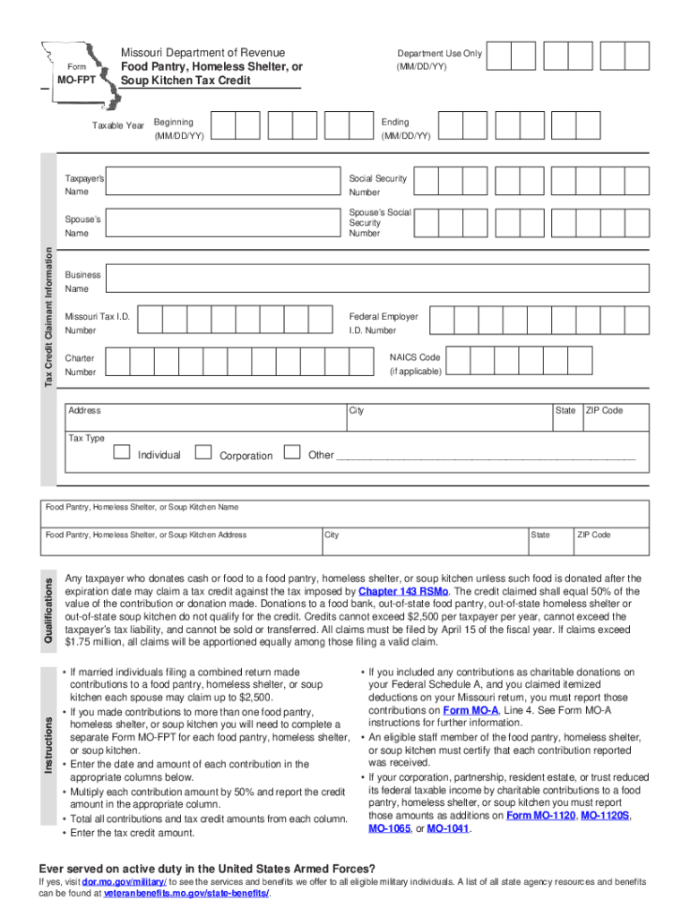 mo food pantry tax credit Preview on Page 1
