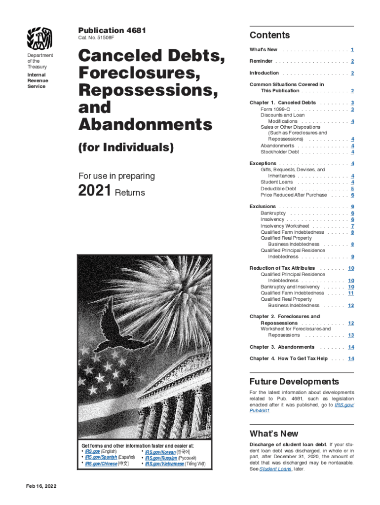 irs publication 4681 Preview on Page 1.