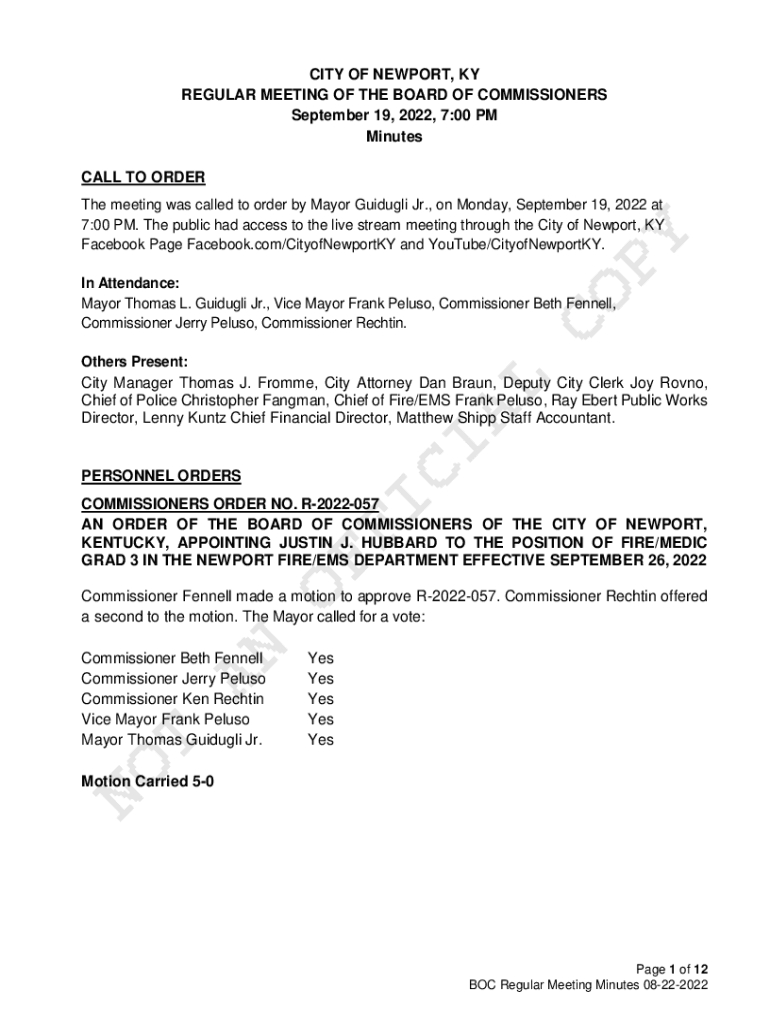 Fillable Online City of Newport City Government Fax Email Print pdfFiller