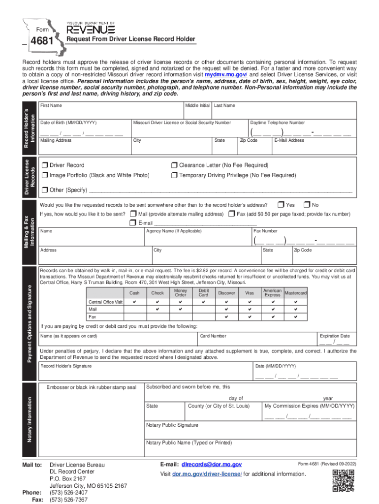 missouri driver license number Preview on Page 1